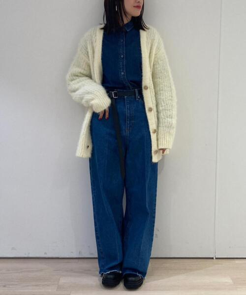 CITEN（シテン）の「＜CITEN＞シャギー ニット カーディガン（カーディガン/ボレロ・レディース・コバルトブルー/ピンク/ダークグレー/オフホワイト・FREE）」の10枚目の写真