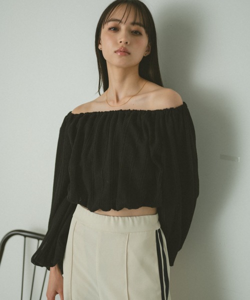 VANNIE U（ヴァニーユー）の「クロップドバルーンブラウス/２WAY（シャツ/ブラウス・レディース・ブラック/アイボリー/ブルー・FREE）」の21枚目の写真
