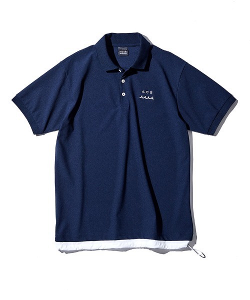 ACANTHUS × muta MARINE クレイジーボーダー ポロシャツ L ACANTHUS（アカンサス）の「mhs2069- muta Mesh Polo ポロシャツ