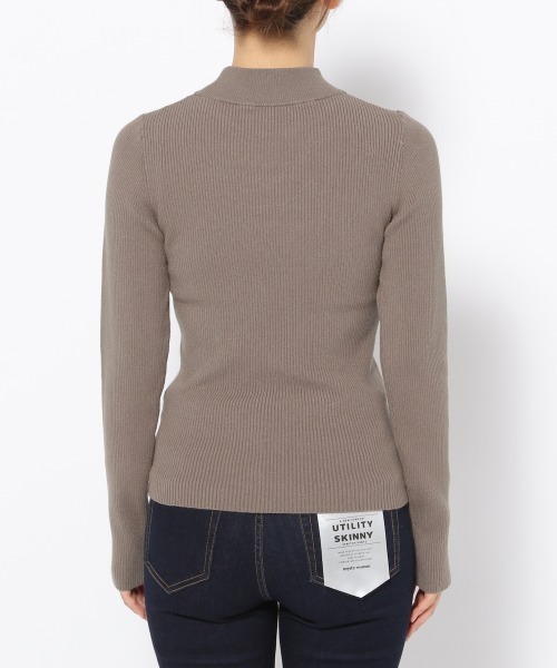 mysty woman(ミスティウーマン)の「プチハイニットブラウスSET 992627(シャツ/ブラウス・レディース・オフホワイト/ブラウン・FREE)」の17枚目の写真