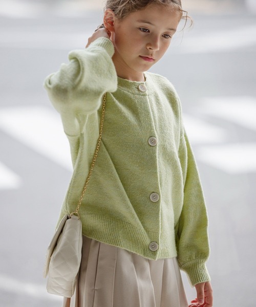 GLOBAL WORK（グローバルワーク）の「フワフワHug meクルーカーディガン/199991（カーディガン/ボレロ・キッズ・オフホワイト/イエロー系その他/グレイッシュベージュ・100cm/120cm/130cm/140cm/160cm/150cm/110cm）」の6枚目の写真