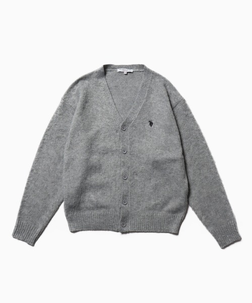 カーディガン ROOPTOKYO別注 U.S. POLO ASSN./ユーエスポロアッスン シャギーニットカーディガン ロゴ刺繍 レディース メンズ U.S. POLO ASSN. カーディガン ROOPTOKYO別注 ASSN./ユーエス