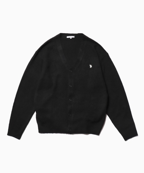 カーディガン ROOPTOKYO別注 U.S. POLO ASSN./ユーエスポロアッスン シャギーニットカーディガン ロゴ刺繍 レディース メンズ U.S. POLO ASSN. カーディガン ROOPTOKYO別注 ASSN./ユーエス