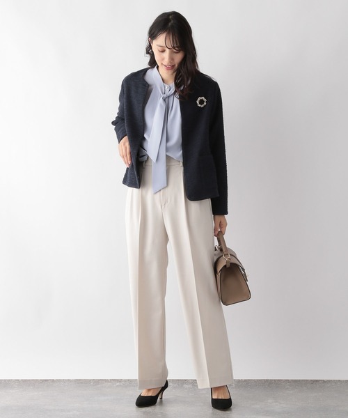 GLOBAL WORK（グローバルワーク）の「ウツクシルエットワイドパンツ/970935（その他パンツ・レディース・アイボリー/杢グレー/モカ/ブラック/ネイビー/ブルー系3・X-SMALL/SMALL/MEDIUM/LARGE）」の8枚目の写真