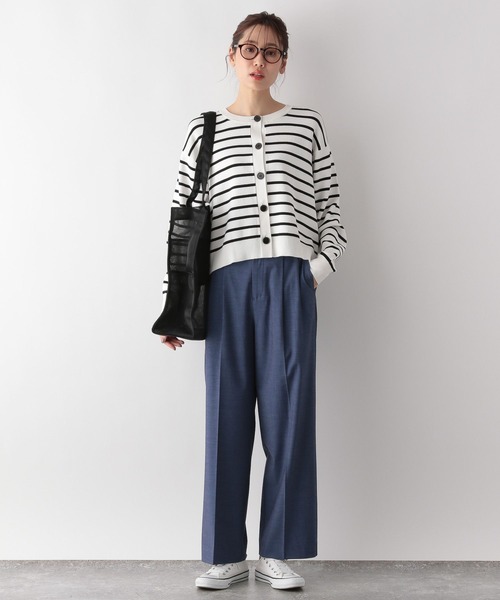 GLOBAL WORK（グローバルワーク）の「ウツクシルエットワイドパンツ/970935（その他パンツ・レディース・アイボリー/杢グレー/モカ/ブラック/ネイビー/ブルー系3・X-SMALL/SMALL/MEDIUM/LARGE）」の11枚目の写真