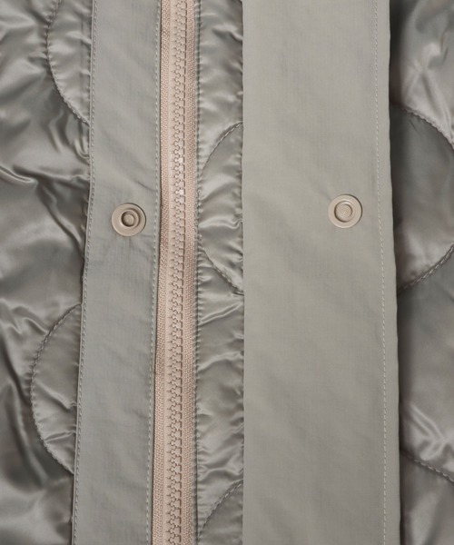 【セール】Quilting Fly front Huudie Jacket/キルティング 比翼仕立て ファー付き フード ジャケット（ミリタリージャケット）｜ANPAS（アンパス）