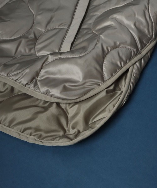 【セール】Quilting Fly front Huudie Jacket/キルティング 比翼仕立て ファー付き フード ジャケット（ミリタリージャケット）｜ANPAS（アンパス）