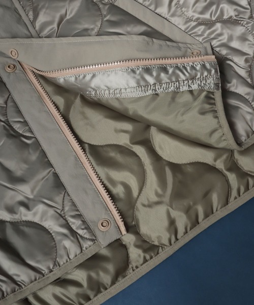 【セール】Quilting Fly front Huudie Jacket/キルティング 比翼仕立て ファー付き フード ジャケット（ミリタリージャケット）｜ANPAS（アンパス）