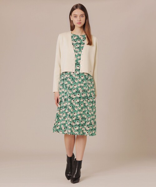 MACKINTOSH LONDON（マッキントッシュ ロンドン）の「ウールカシミヤショートカーディガン（カーディガン/ボレロ・レディース・ブラック/オフホワイト・38）」の3枚目の写真