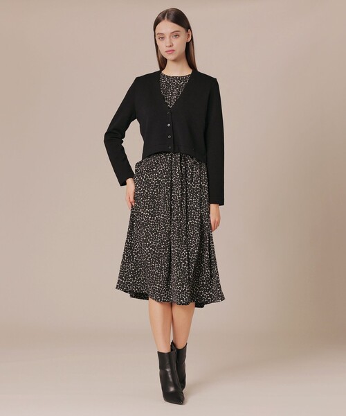 MACKINTOSH LONDON（マッキントッシュ ロンドン）の「ウールカシミヤショートカーディガン（カーディガン/ボレロ・レディース・ブラック/オフホワイト・38）」の4枚目の写真