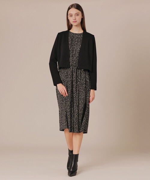 MACKINTOSH LONDON（マッキントッシュ ロンドン）の「ウールカシミヤショートカーディガン（カーディガン/ボレロ・レディース・ブラック/オフホワイト・38）」の5枚目の写真