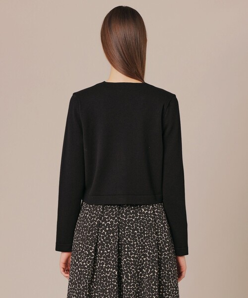 MACKINTOSH LONDON（マッキントッシュ ロンドン）の「ウールカシミヤショートカーディガン（カーディガン/ボレロ・レディース・ブラック/オフホワイト・38）」の8枚目の写真