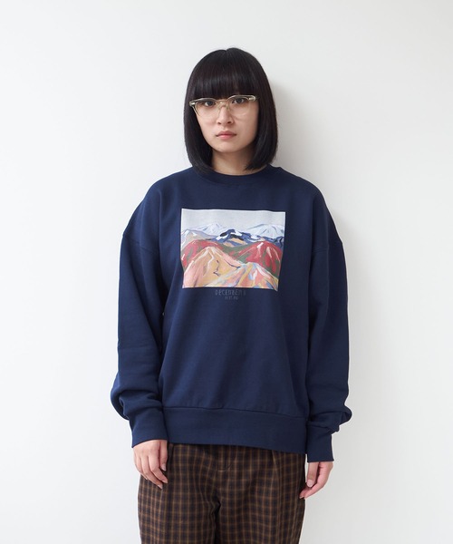 Common Noun(コモン ナウン)の「Common Noun/NATURE Kana Akiyama 裏起毛クルースウェット(スウェット・レディース・ネイビー/グレー/オフホワイト/レッド・LARGE/MEDIUM)」の4枚目の写真