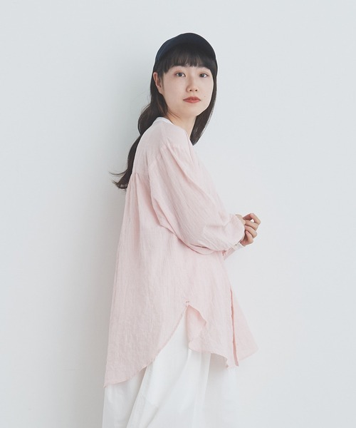 bulle de savon（ビュルデサボン）の「shirring stripe shirt（シャツ 