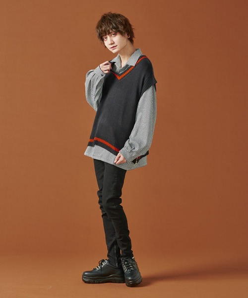 ADRER(アドラー)の「Vネックニット(ニット/セーター・メンズ・ブラウン・MEDIUM)」の8枚目の写真