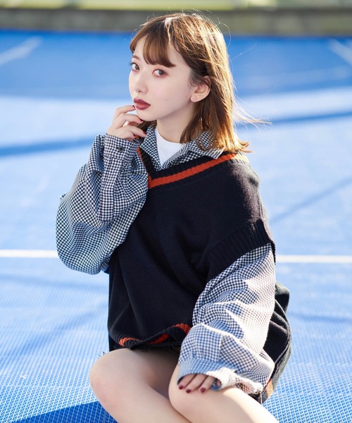 ADRER(アドラー)の「Vネックニット(ニット/セーター・メンズ・ブラウン・MEDIUM)」の11枚目の写真