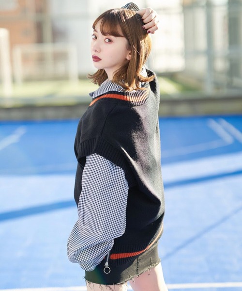 ADRER(アドラー)の「Vネックニット(ニット/セーター・メンズ・ブラウン・MEDIUM)」の12枚目の写真