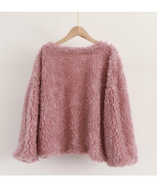 Miniministore（ミニミニストア）の「ボアジャケットレディースふんわりブルゾン（ブルゾン・レディース・ピンク/オフホワイト/ブラック・L）」の20枚目の写真