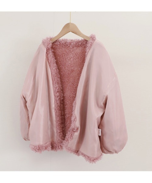 Miniministore（ミニミニストア）の「ボアジャケットレディースふんわりブルゾン（ブルゾン・レディース・ピンク/オフホワイト/ブラック・L）」の21枚目の写真