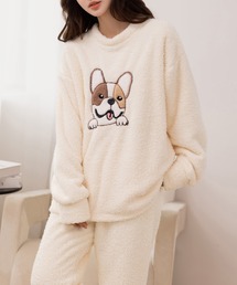 DAY CLOSET（デイ クローゼット）の「【月刊TVガイド2月号掲載/セットアップ】あなたはどの子が好き？長袖モコモコプードルボア風ルームウェア  上下セットアップ レディース（ルームウェア/パジャマ）」