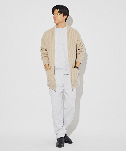 EDIFICE（エディフィス）の「ロイヤルカシミヤ ガウン カーディガン（カーディガン/ボレロ・メンズ・ブラウン/ベージュ・MEDIUM/LARGE）」の6枚目の写真