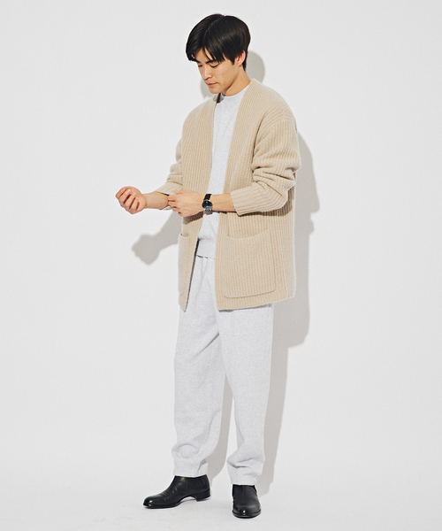 EDIFICE（エディフィス）の「ロイヤルカシミヤ ガウン カーディガン（カーディガン/ボレロ・メンズ・ブラウン/ベージュ・MEDIUM/LARGE）」の7枚目の写真