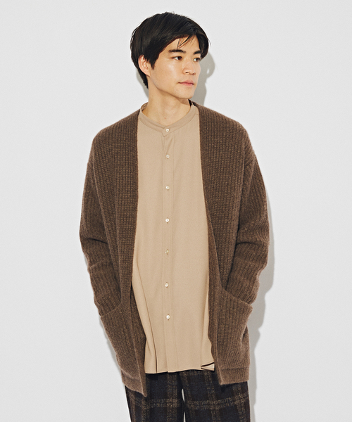 EDIFICE（エディフィス）の「ロイヤルカシミヤ ガウン カーディガン（カーディガン/ボレロ・メンズ・ブラウン/ベージュ・MEDIUM/LARGE）」の11枚目の写真