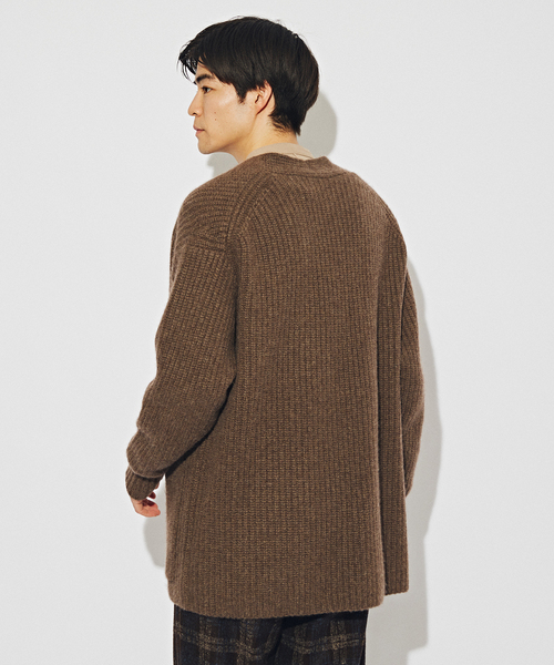 EDIFICE（エディフィス）の「ロイヤルカシミヤ ガウン カーディガン（カーディガン/ボレロ・メンズ・ブラウン/ベージュ・MEDIUM/LARGE）」の17枚目の写真