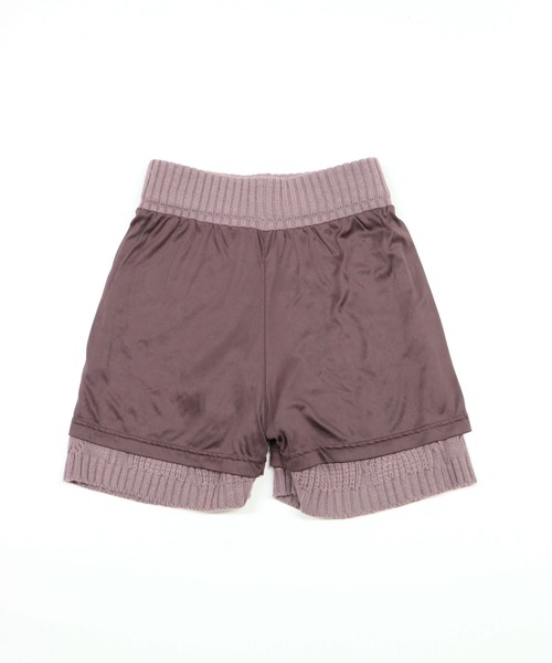 セール】【S/M/Lサイズ展開】【裏地付き】ニットショートパンツ