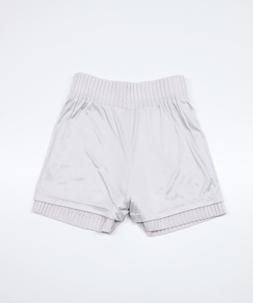 セール】【S/M/Lサイズ展開】【裏地付き】ニットショートパンツ