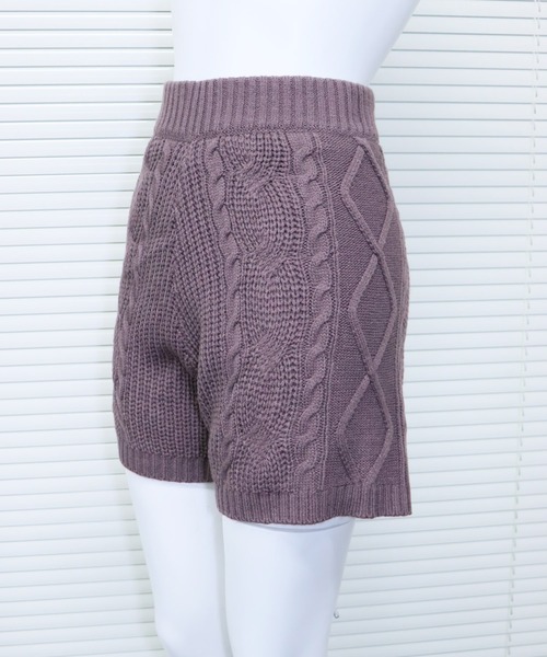 セール】【S/M/Lサイズ展開】【裏地付き】ニットショートパンツ
