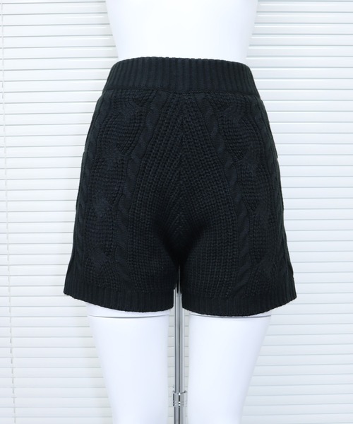 セール】【S/M/Lサイズ展開】【裏地付き】ニットショートパンツ