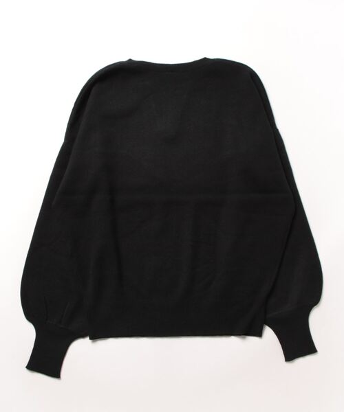 Q（キュー）の「キーネックぽわん袖ニット（ニット/セーター・レディース・ホワイト/ホワイト系/ブラック/ピンク・MEDIUM）」の5枚目の写真