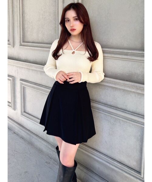 RESEXXY（リゼクシー）の「ポイントオープンニットトップス（ニット/セーター・レディース・その他1/ブラック/ブルー/アイボリー・FREE）」の14枚目の写真