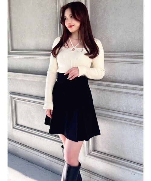 RESEXXY（リゼクシー）の「ポイントオープンニットトップス（ニット/セーター・レディース・その他1/ブラック/ブルー/アイボリー・FREE）」の15枚目の写真