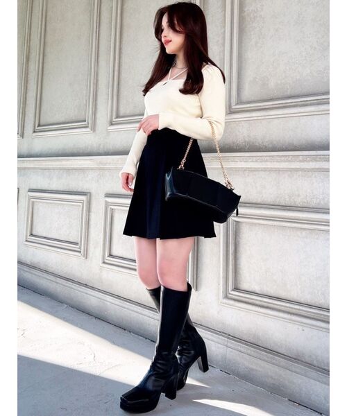 RESEXXY（リゼクシー）の「ポイントオープンニットトップス（ニット/セーター・レディース・その他1/ブラック/ブルー/アイボリー・FREE）」の17枚目の写真