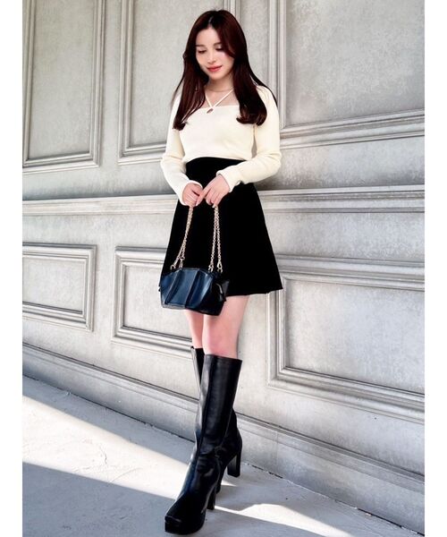 RESEXXY（リゼクシー）の「ポイントオープンニットトップス（ニット/セーター・レディース・その他1/ブラック/ブルー/アイボリー・FREE）」の18枚目の写真