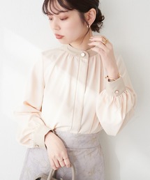 natural couture | WEB限定 / バイカラーデザイン釦ブラウス(シャツ/ブラウス)