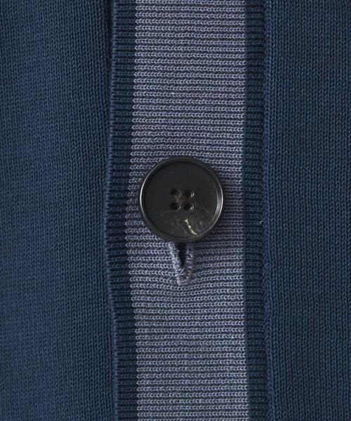 green label relaxing（グリーンレーベルリラクシング）の「ライン Vネック カーディガン -ウォッシャブル・接触冷感-（カーディガン/ボレロ・メンズ・ライトグレー/ターコイズブルー/ネイビー・M/S/XL/L）」の16枚目の写真