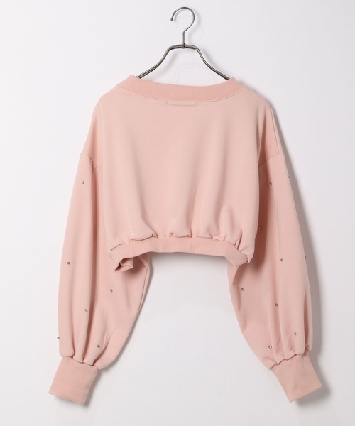 Heather（ヘザー）の「ビジューショート裏毛スウェット　105334（スウェット・レディース・ピンク/ホワイト/グレー・FREE）」の10枚目の写真