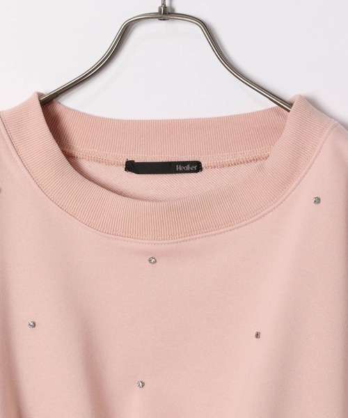 Heather（ヘザー）の「ビジューショート裏毛スウェット　105334（スウェット・レディース・ピンク/ホワイト/グレー・FREE）」の11枚目の写真