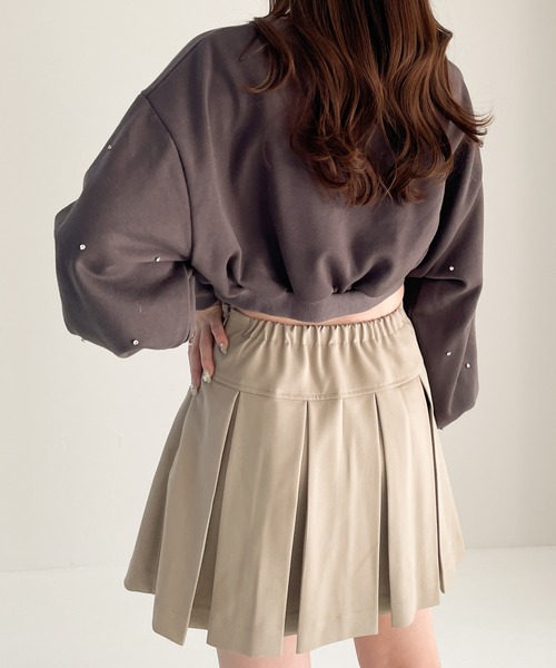 Heather（ヘザー）の「ビジューショート裏毛スウェット　105334（スウェット・レディース・ピンク/ホワイト/グレー・FREE）」の19枚目の写真