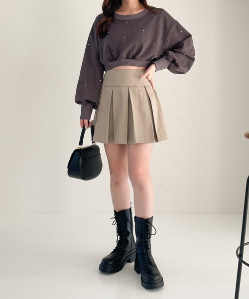 Heather（ヘザー）の「ビジューショート裏毛スウェット　105334（スウェット・レディース・ピンク/ホワイト/グレー・FREE）」の20枚目の写真