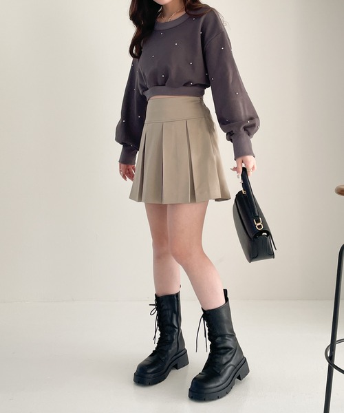 Heather（ヘザー）の「ビジューショート裏毛スウェット　105334（スウェット・レディース・ピンク/ホワイト/グレー・FREE）」の21枚目の写真