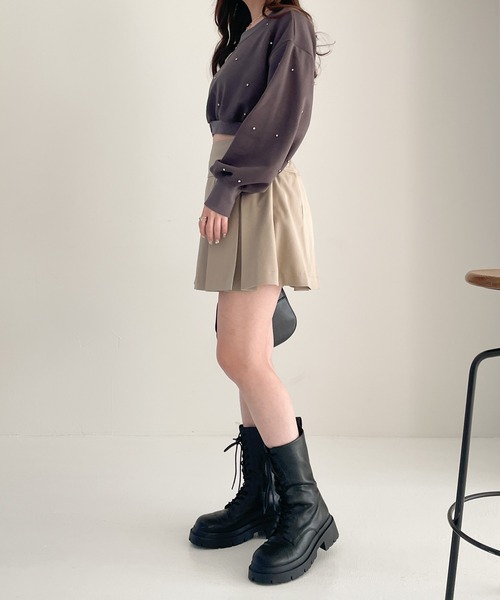 Heather（ヘザー）の「ビジューショート裏毛スウェット　105334（スウェット・レディース・ピンク/ホワイト/グレー・FREE）」の22枚目の写真