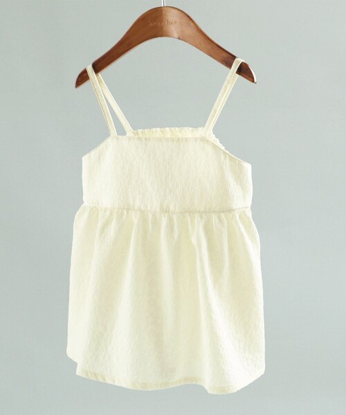 BRANSHES（ブランシェス）の「ポコポコジャガードブラウス（キャミソール・キッズ・アイボリー/ブルー・120/110/130/150/100/90/140）」の8枚目の写真