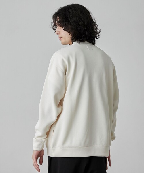 coen（コーエン）の「【RIB TECHシリーズ】リブ編みライトクルーネック（スウェット・メンズ・ブラック/ネイビー/オフホワイト/ベージュ・S/M/L/XL）」の18枚目の写真