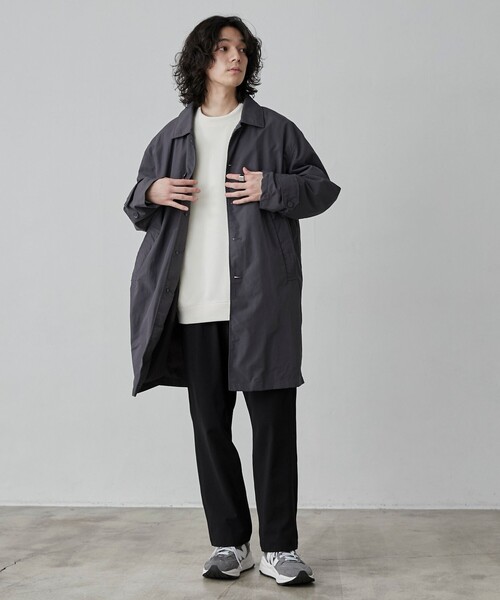 coen（コーエン）の「【RIB TECHシリーズ】リブ編みライトクルーネック（スウェット・メンズ・ブラック/ネイビー/オフホワイト/ベージュ・S/M/L/XL）」の19枚目の写真