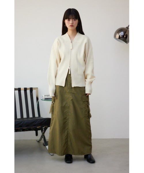 AZUL by moussy（アズールバイマウジー）の「カーゴスカート（スカート・レディース・ブラック/カーキ/アイボリー・SMALL/MEDIUM）」の21枚目の写真