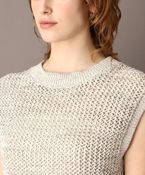 DRESSTERIOR(ドレステリア)の「◆【大人カジュアル/レイヤード】テープヤーンショートニットプルオーバー(ベスト・レディース・グリーン/オフホワイト・34/36/38)」の20枚目の写真